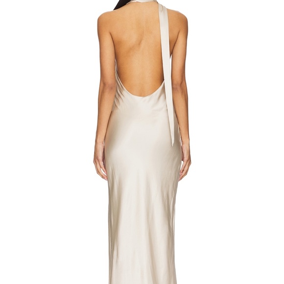 NBD Cream Backless Halter Dress - Picture 3 of 4
